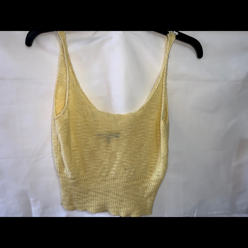 Yellow crop top